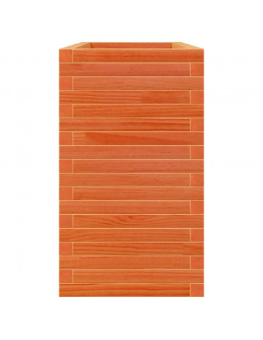 Fioriera Giardino Marrone Cera 110x40x68,5 Legno Massello Pino