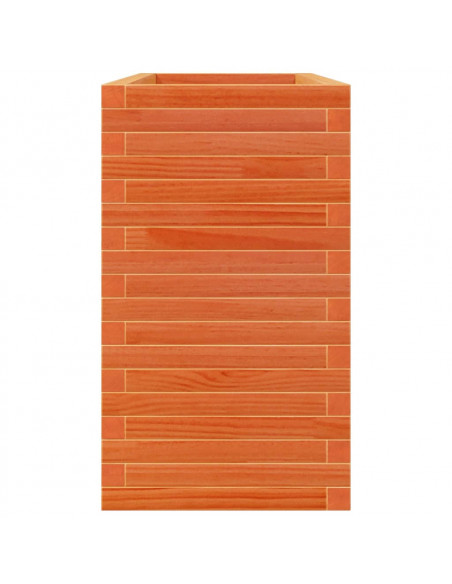 Fioriera Giardino Marrone Cera 110x40x68,5 Legno Massello Pino