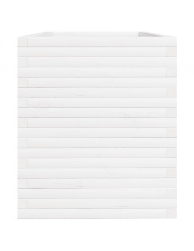 Fioriera da Giardino Bianca 110x60x68,5 cm Legno Massello Pino
