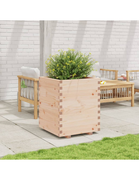 Fioriera da Giardino 60x60x72,5 cm in Legno Massello di Pino