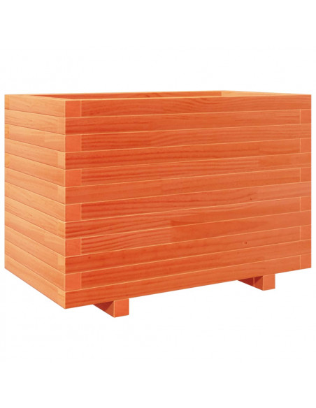 Fioriera Giardino Marrone Cera 70x40x49,5cm Legno Massello Pino