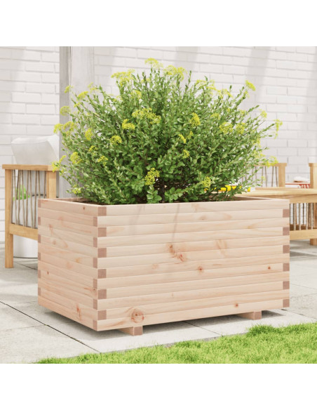 Fioriera da Giardino 90x60x49,5 cm in Legno Massello di Pino