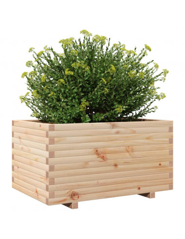 Fioriera da Giardino 90x60x49,5 cm in Legno Massello di Pino