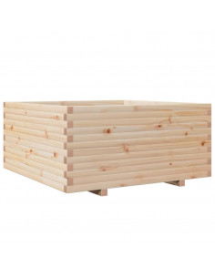Fioriera da Giardino 100x100x49,5 cm in Legno Massello di Pino 2