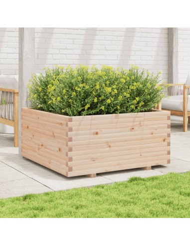 Fioriera da Giardino 100x100x49,5 cm in Legno Massello di Pino