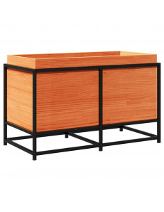 Fioriera Giardino Marrone Cera 80x40x50 cm Legno Massello Pino 2