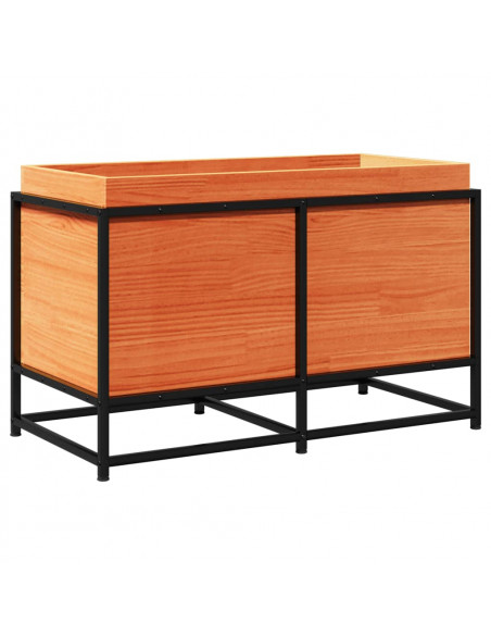 Fioriera Giardino Marrone Cera 80x40x50 cm Legno Massello Pino