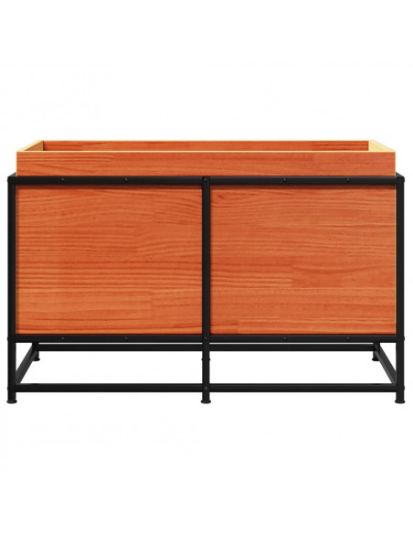 Fioriera Giardino Marrone Cera 80x40x50 cm Legno Massello Pino