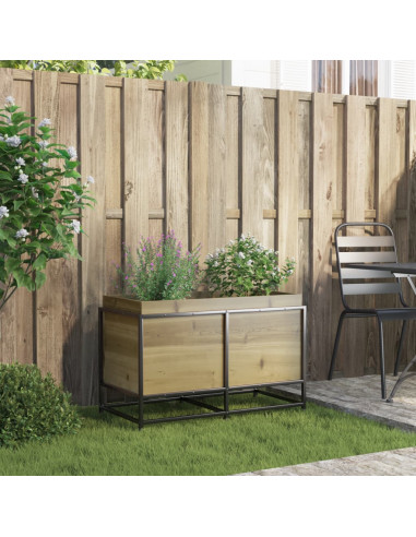 Fioriera da Giardino 80x40x50 cm in Legno di Pino Impregnato