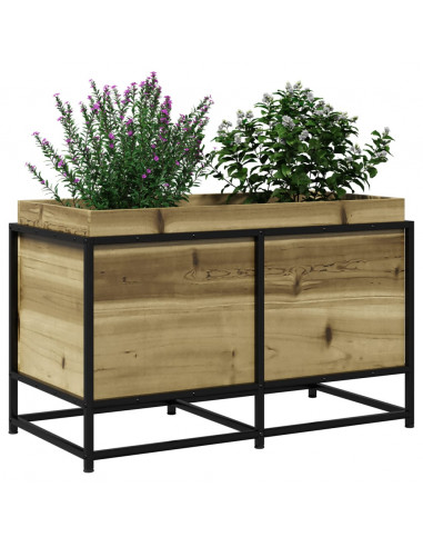 Fioriera da Giardino 80x40x50 cm in Legno di Pino Impregnato