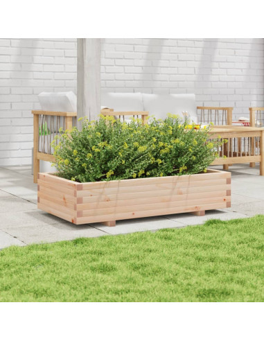 Fioriera da Giardino 110x60x26,5 cm in Legno Massello di Pino