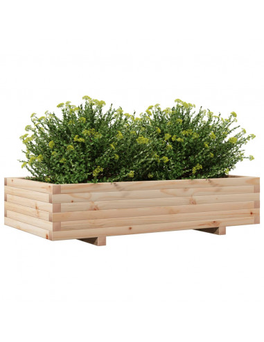 Fioriera da Giardino 110x60x26,5 cm in Legno Massello di Pino