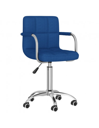 Sedia da Ufficio Girevole Blu in Tessuto