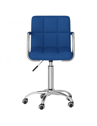 Sedia da Ufficio Girevole Blu in Tessuto