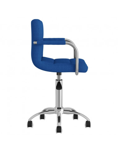 Sedia da Ufficio Girevole Blu in Tessuto