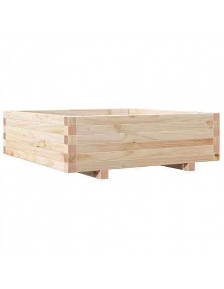 Fioriera da Giardino 80x80x26,5 cm in Legno Massello di Pino