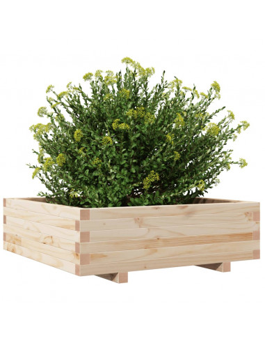 Fioriera da Giardino 80x80x26,5 cm in Legno Massello di Pino