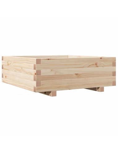Fioriera da Giardino 70x70x26,5 cm in Legno Massello di Pino