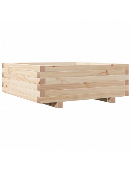 Fioriera da Giardino 70x70x26,5 cm in Legno Massello di Pino