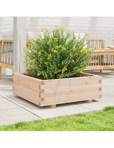 Fioriera da Giardino 70x70x26,5 cm in Legno Massello di Pino