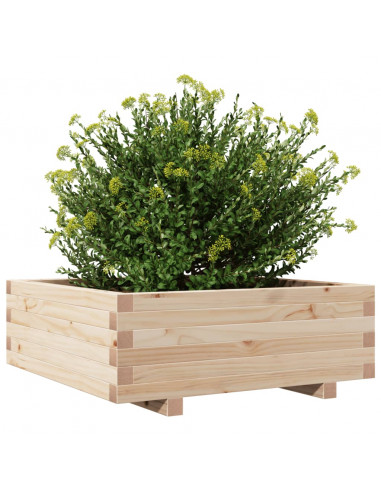 Fioriera da Giardino 70x70x26,5 cm in Legno Massello di Pino