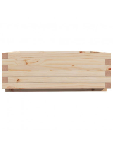 Fioriera da Giardino 70x70x26,5 cm in Legno Massello di Pino
