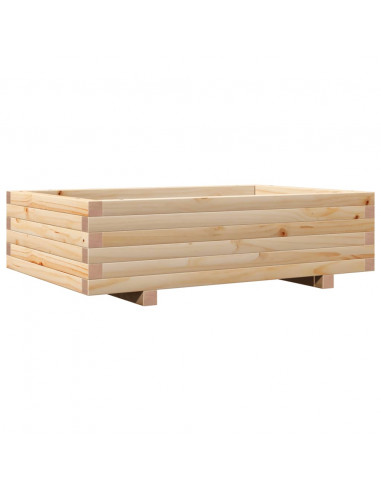 Fioriera da Giardino 90x60x26,5 cm in Legno Massello di Pino