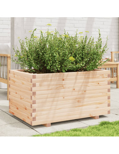 Fioriera da Giardino 90x60x49,5 cm in Legno Massello di Pino