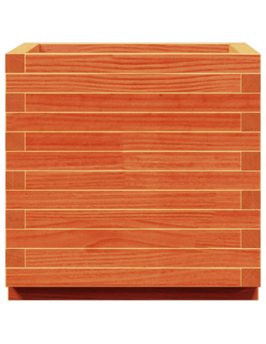 Fioriera Giardino Marrone Cera 50x50x49,5cm Legno Massello Pino