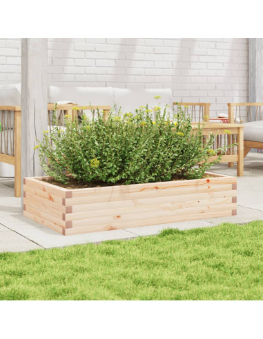 Fioriera da Giardino 110x60x23 cm in Legno Massello di Pino