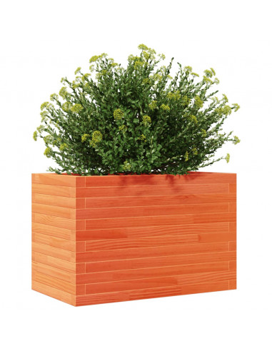 Fioriera Giardino Marrone Cera 70x40x45,5cm Legno Massello Pino