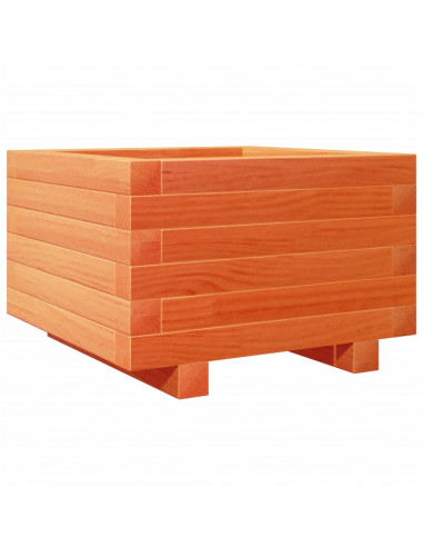 Fioriera Giardino Marrone Cera 40x40x26,5cm Legno Massello Pino