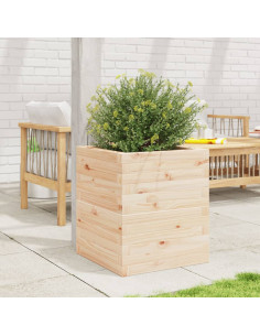 Fioriera da Giardino 40x40x46 cm in Legno Massello di Pino 2