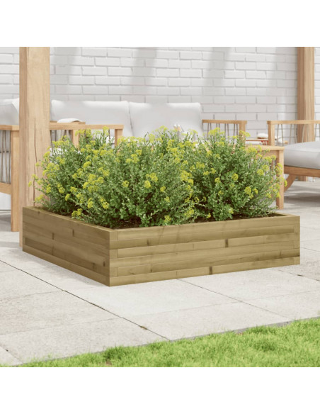 Fioriera da Giardino 100x100x23 cm in Legno di Pino Impregnato