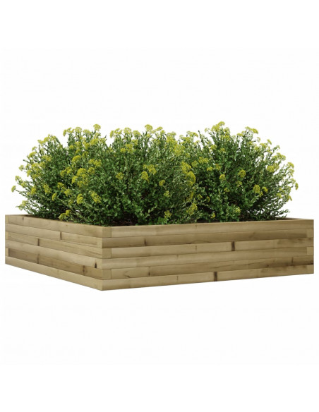 Fioriera da Giardino 100x100x23 cm in Legno di Pino Impregnato