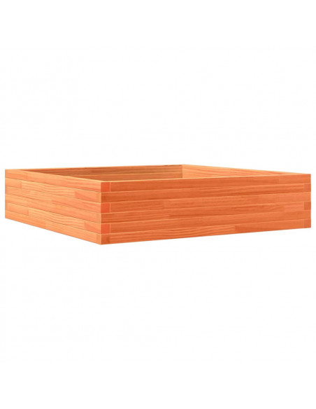 Fioriera Giardino Marrone Cera 100x100x23 Legno Massello Pino