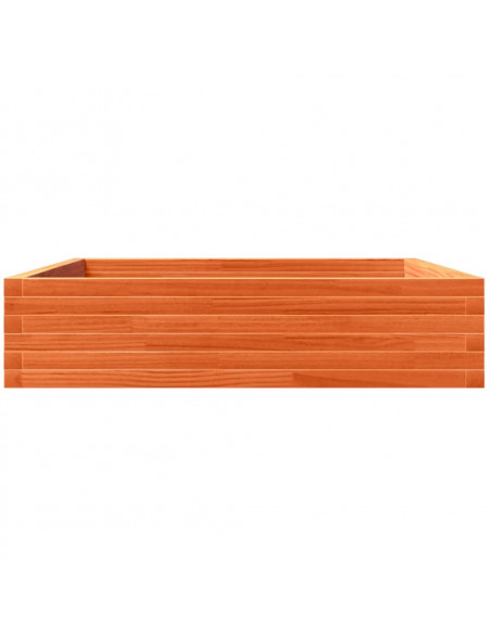 Fioriera Giardino Marrone Cera 100x100x23 Legno Massello Pino