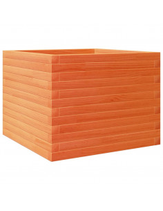 Fioriera Giardino Marrone Cera 60x60x45,5cm Legno Massello Pino 2