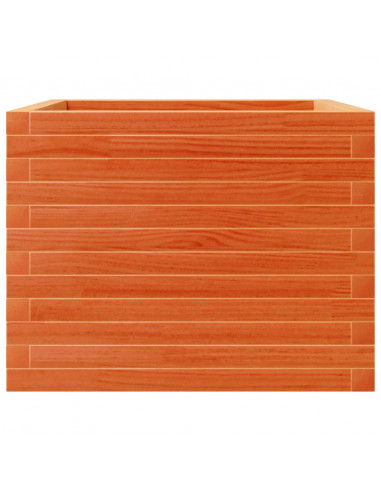 Fioriera Giardino Marrone Cera 60x60x45,5cm Legno Massello Pino