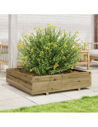 Fioriera da Giardino 100x100x26,5 cm Legno di Pino Impregnato