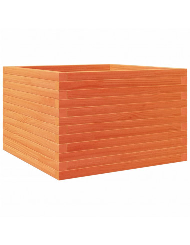 Fioriera Giardino Marrone Cera 70x70x46 cm Legno Massello Pino