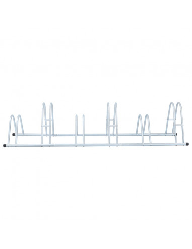 Supporto per 6 Bici da Pavimento Autoportante Acciaio Zincato