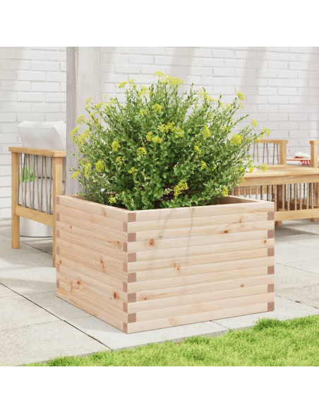 Fioriera da Giardino 70x70x46 cm in Legno Massello di Pino