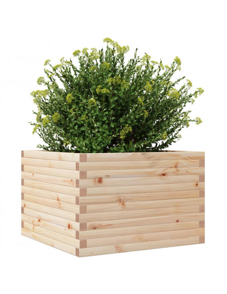 Fioriera da Giardino 70x70x46 cm in Legno Massello di Pino