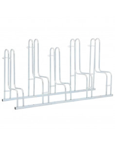 Supporto per 5 Bici da Pavimento Autoportante Acciaio Zincato 2