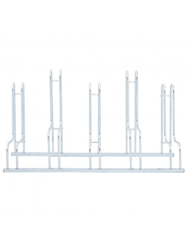 Supporto per 5 Bici da Pavimento Autoportante Acciaio Zincato