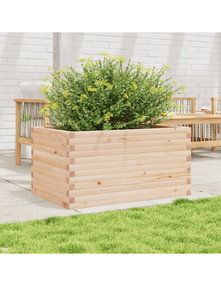 Fioriera da Giardino 90x60x46 cm in Legno Massello di Pino
