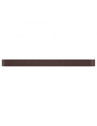 Letto Giardino Acciaio Verniciato a Polvere 512x80x36cm Marrone