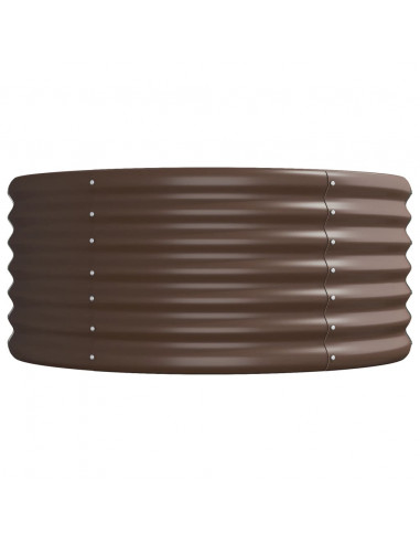 Letto Giardino Acciaio Verniciato a Polvere 512x80x36cm Marrone