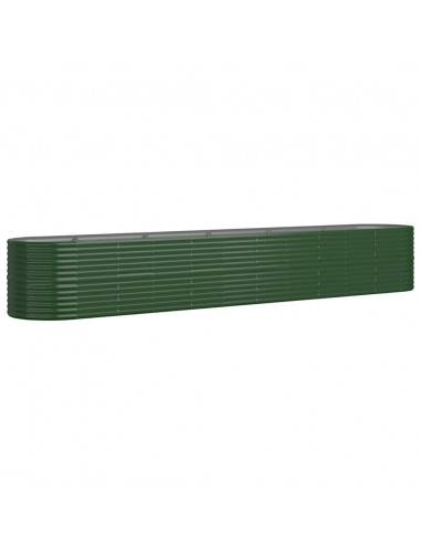 Letto Giardino Acciaio Verniciato a Polvere 440x80x68 cm Verde